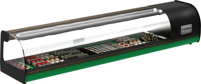 Холодильная витрина суши‑кейc CARBOMA ВХСв‑1,5 SUSHI BAR (A37 SM 1,5‑1 Sushi) 